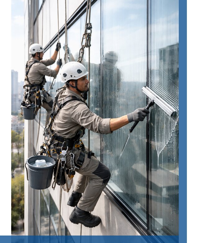 Мойка окон альпинистами в Сыктывкаре от 4640 р. | ВЫСОТНИК-Скт