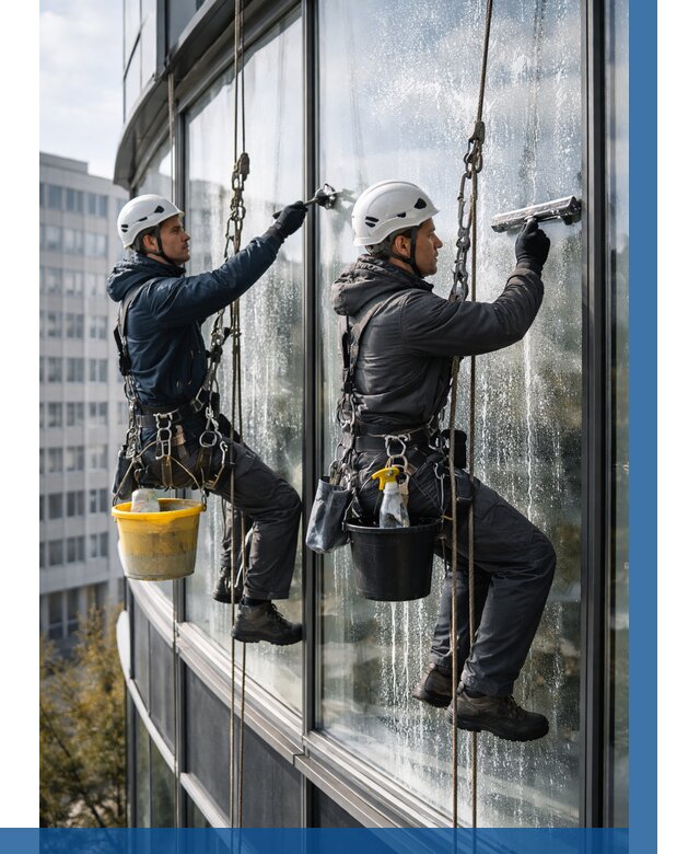 Мойка панорамных окон в Сыктывкаре от 361 р. заказать у ВЫСОТНИК-Скт