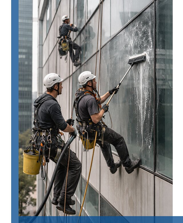 Профессиональная высотная мойка фасадов зданий в Сыктывкаре