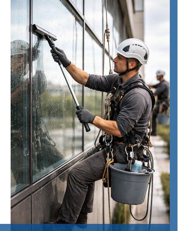 Мойка стеклянных фасадов в Сыктывкаре от 206 р. | ВЫСОТНИК-Скт