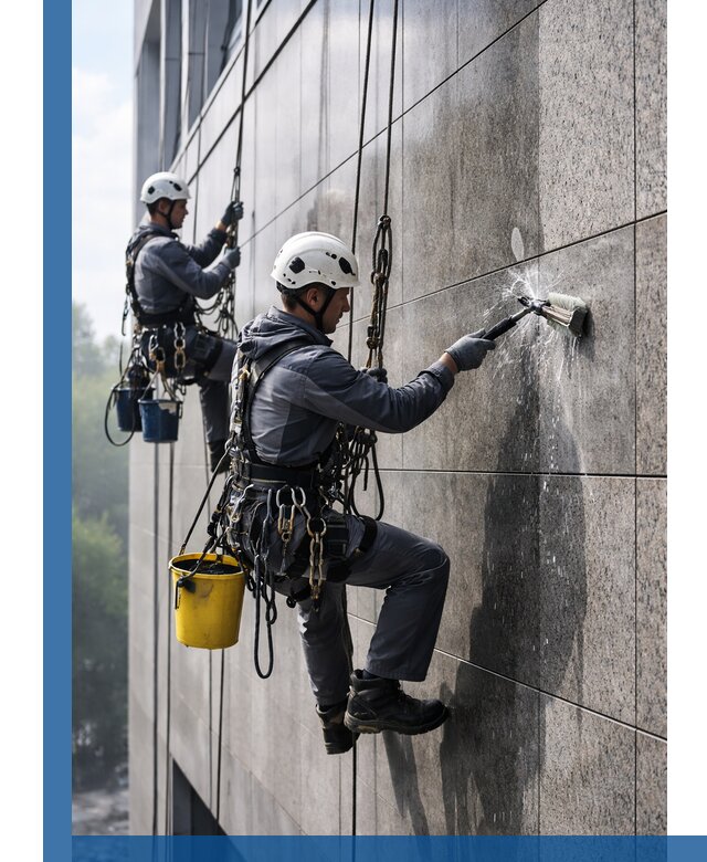 Профессиональная мойка фасада из керамогранита в Сыктывкаре