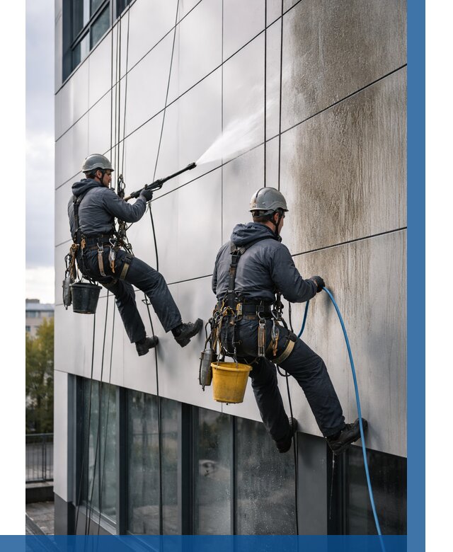 Мойка фасада из композита в Сыктывкаре по цене от 309 р. | ВЫСОТНИК-Скт