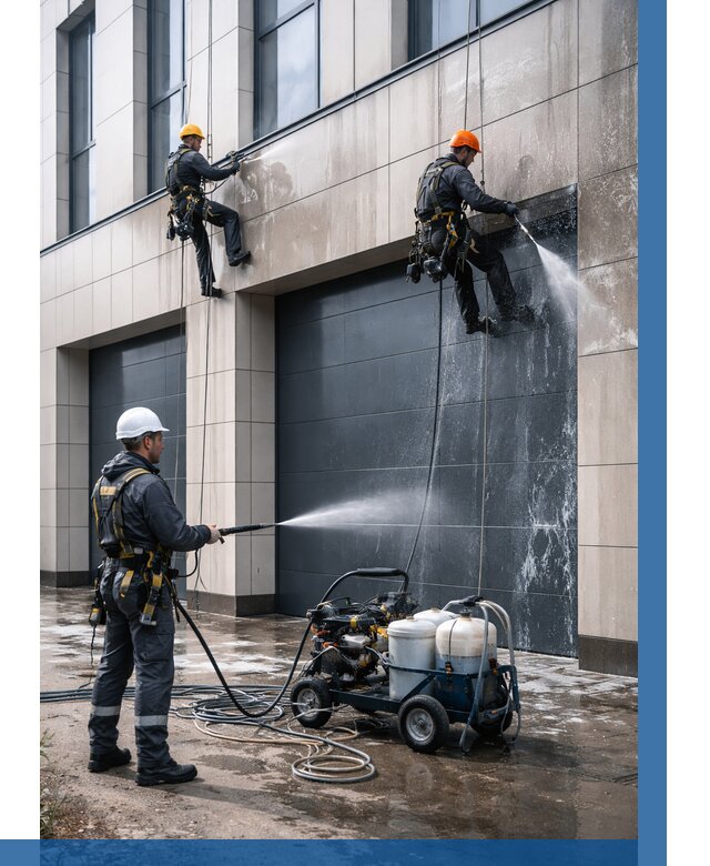 Послестроительная мойка фасада в Сыктывкаре от 309 р. | ВЫСОТНИК-Скт