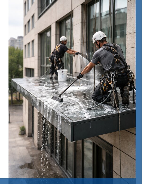 Мойка козырьков и навесов в Сыктывкаре от 3609 р. | ВЫСОТНИК-Скт