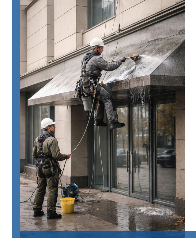 Профессиональная мойка козырьков и навесов в Сыктывкаре