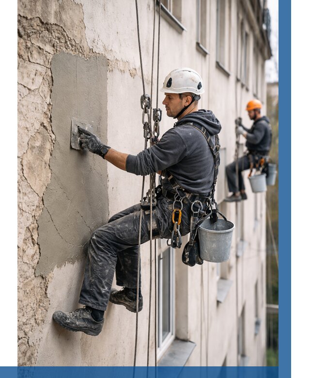 Восстановление штукатурки фасада в Сыктывкаре от 1237 р. | ВЫСОТНИК-Скт