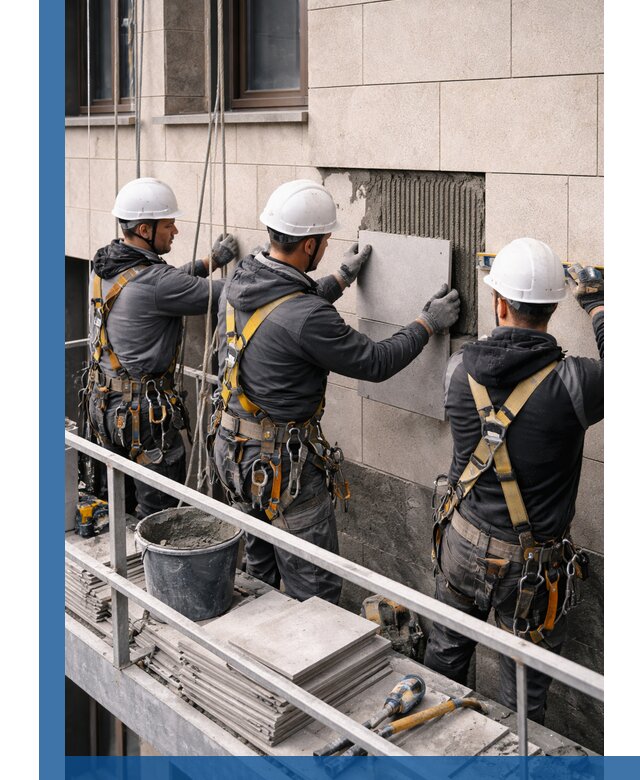 Ремонт облицовки фасада плиткой в Сыктывкаре с гарантией