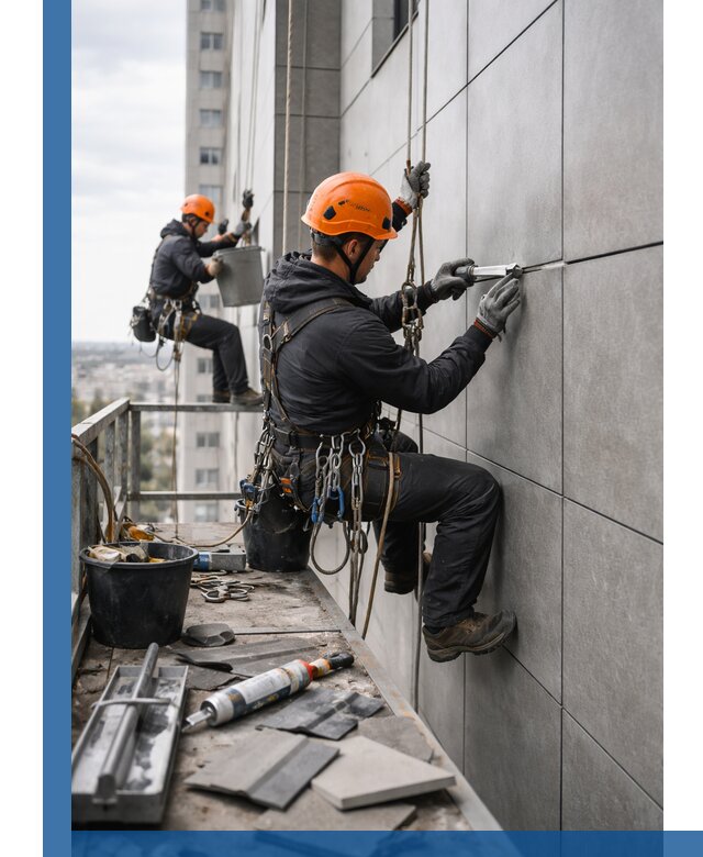 Профессиональный ремонт фасада из керамогранита в Сыктывкаре