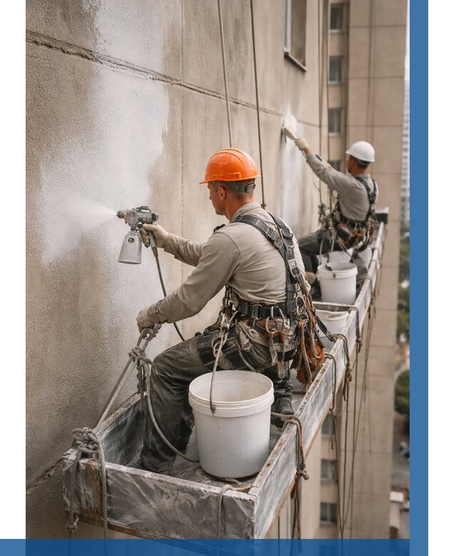 Грунтовка фасада на высоте в Сыктывкаре от 124 р. | ВЫСОТНИК-Скт