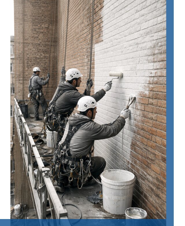 Покраска кирпичного фасада в Сыктывкаре от 361 р. | ВЫСОТНИК-Скт