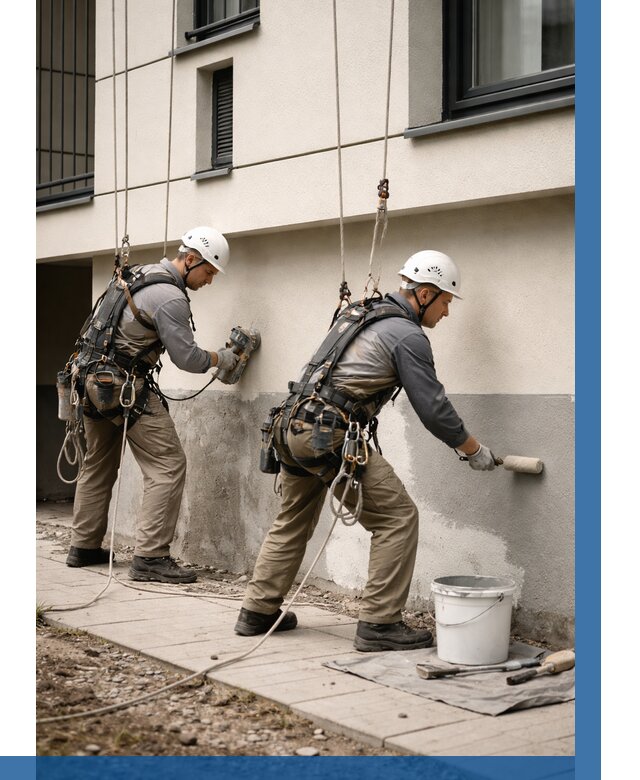 Окраска цоколя здания в Сыктывкаре от 464 р. под ключ | ВЫСОТНИК-Скт