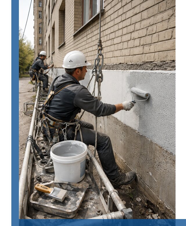 Окраска цоколя здания в Сыктывкаре профессионально и надежно