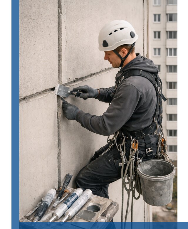 Ремонт межпанельных швов в Сыктывкаре герметизация и восстановление