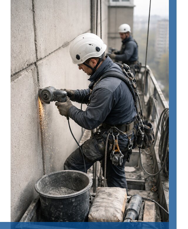 Штробление межпанельных швов в Сыктывкаре от 1237 р. | ВЫСОТНИК-Скт