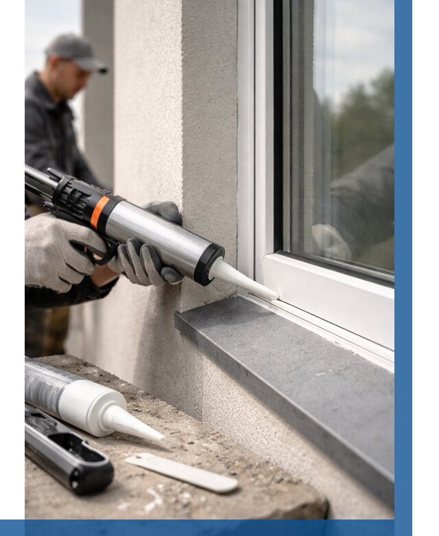 Герметизация монтажных швов окон в Сыктывкаре от 670 р. | ВЫСОТНИК-Скт