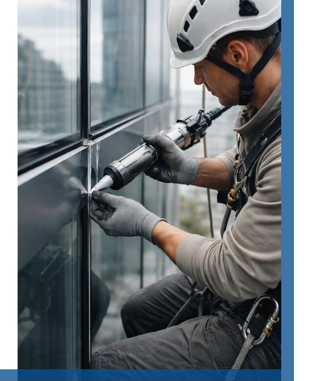 Герметизация стыков витража в Сыктывкаре от 1237 р. | ВЫСОТНИК-Скт