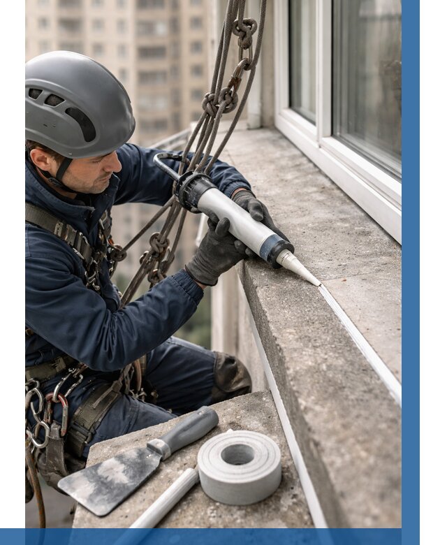 Герметизация балконного козырька в Сыктывкаре от 4640 р. | ВЫСОТНИК-Скт