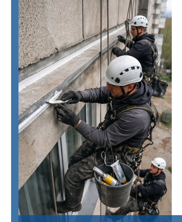 Герметизация примыкания балкона в Сыктывкаре под ключ с гарантией