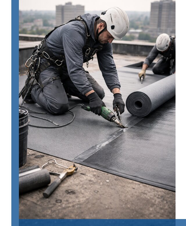 Ремонт мягкой кровли в Сыктывкаре с выездом промальпинистов