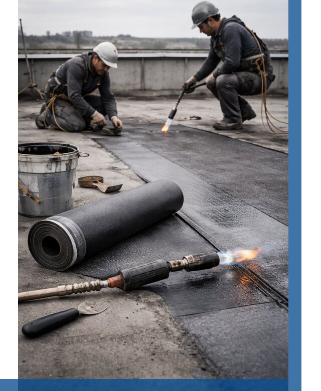 Ремонт рулонной кровли в Сыктывкаре от 670 р. | ВЫСОТНИК-Скт