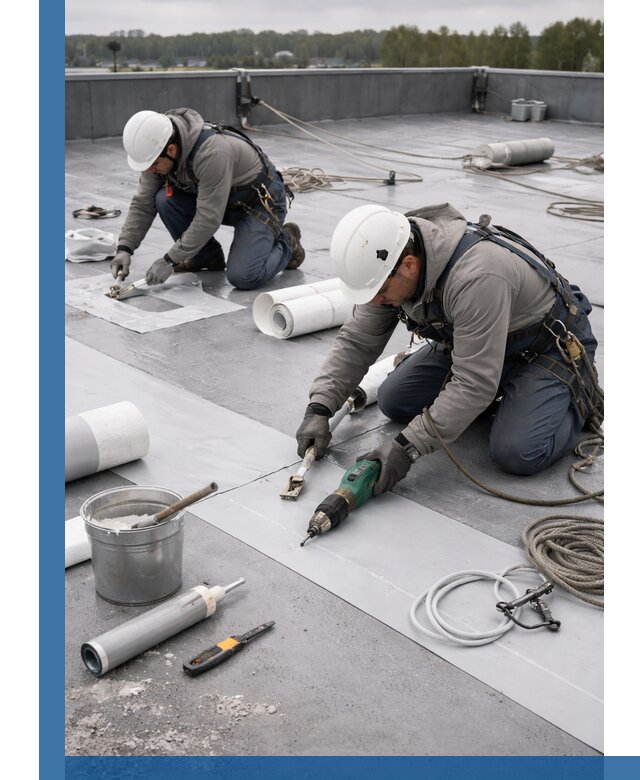 Ремонт мембранной кровли в Сыктывкаре качественно и с гарантией