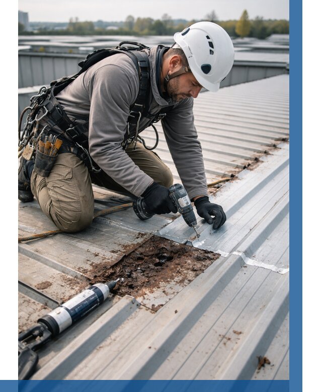 Ремонт профнастила на кровле в Сыктывкаре от 722 р. | ВЫСОТНИК-Скт