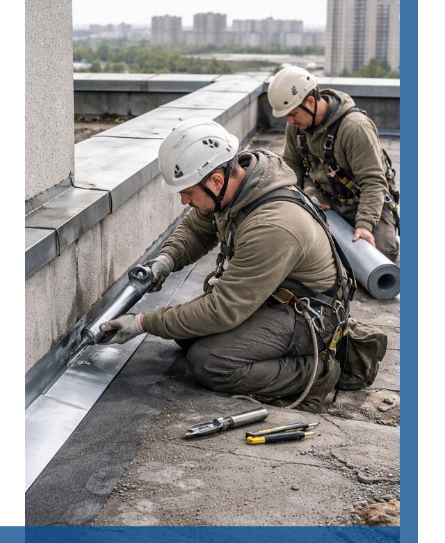 Ремонт кровельных примыканий в Сыктывкаре от 1237 р. | ВЫСОТНИК-Скт