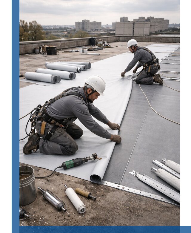 Монтаж мембранной кровли в Сыктывкаре для промышленных зданий