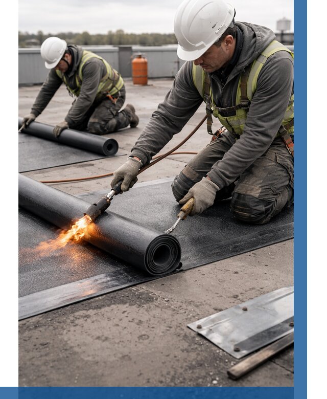 Монтаж наплавляемой кровли в Сыктывкаре от 876 р. — ВЫСОТНИК-Скт