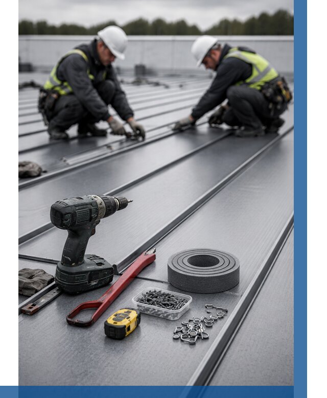 Монтаж фальцевой кровли в Сыктывкаре от 1856 р. | ВЫСОТНИК-Скт