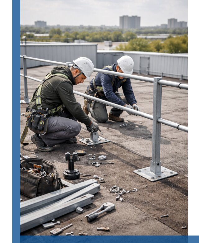 Монтаж кровельного ограждения в Сыктывкаре под ключ с гарантией