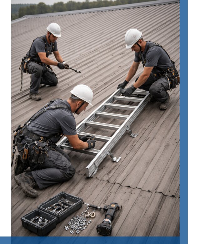 Монтаж кровельной лестницы в Сыктывкаре от 4640 р. | ВЫСОТНИК-Скт