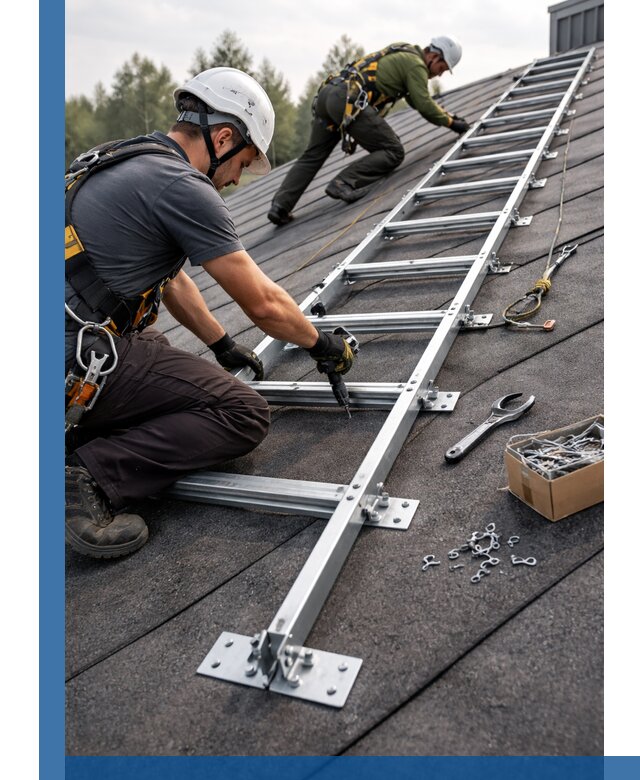 Профессиональный монтаж кровельной лестницы в Сыктывкаре под ключ