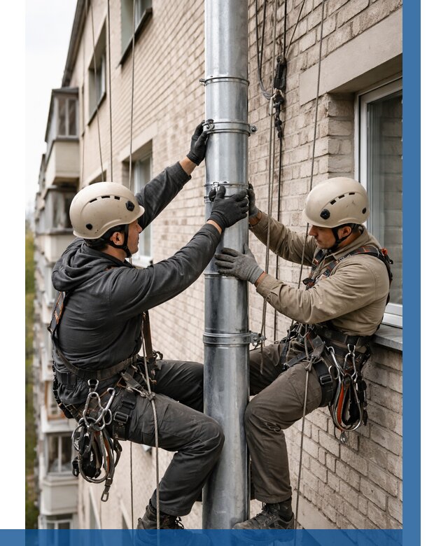 Замена водосточных труб в Сыктывкаре от 6702 р. | ВЫСОТНИК-Скт
