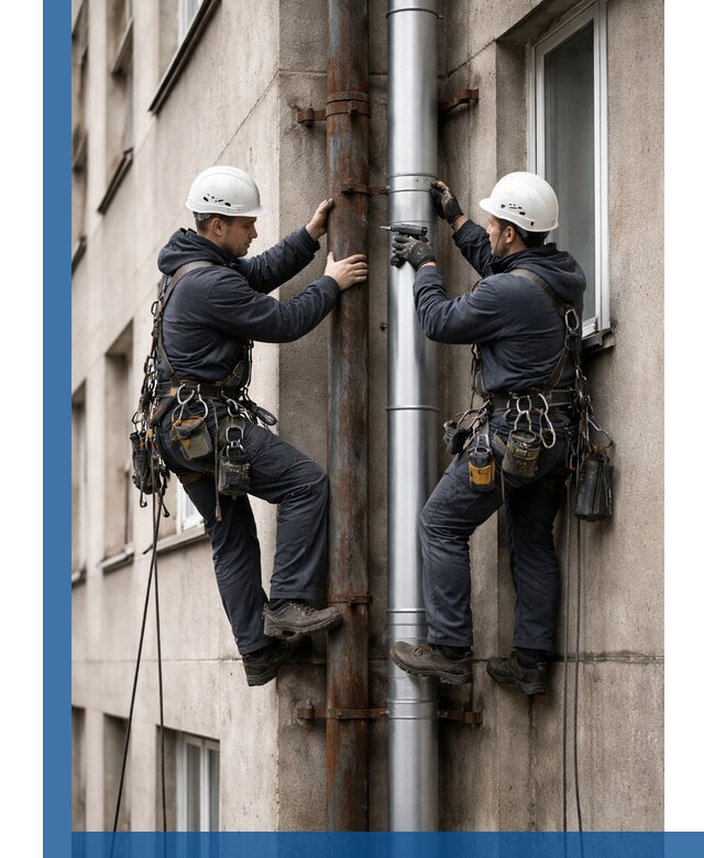 Замена водосточных труб в Сыктывкаре: монтаж и демонтаж под ключ