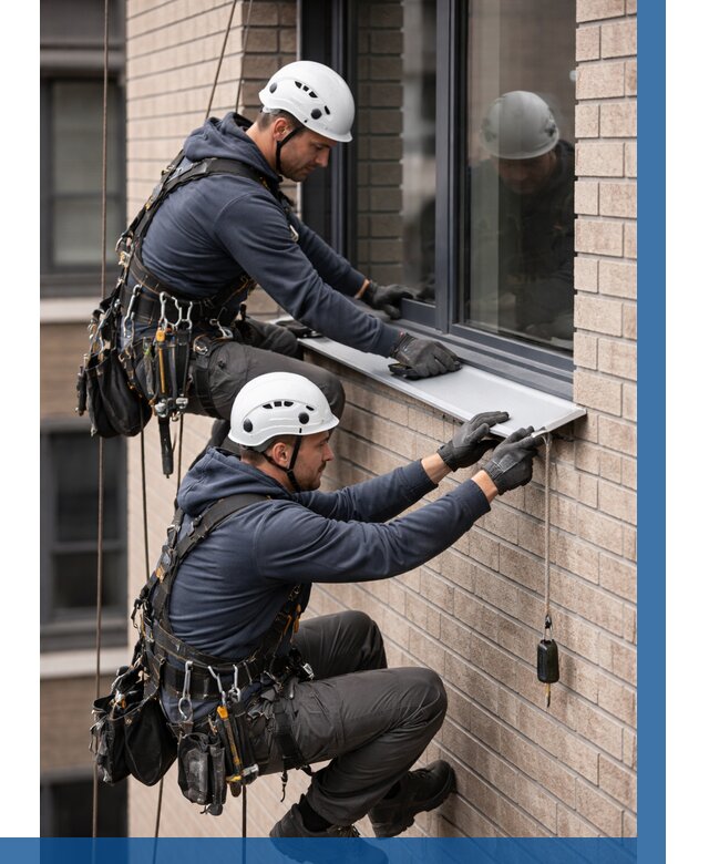 Монтаж оконных отливов под ключ в Сыктывкаре от 3609 р. | ВЫСОТНИК-Скт