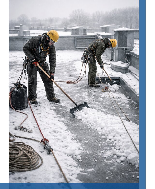 Очистка крыши от снега в Сыктывкаре от 7733 р. | ВЫСОТНИК-Скт