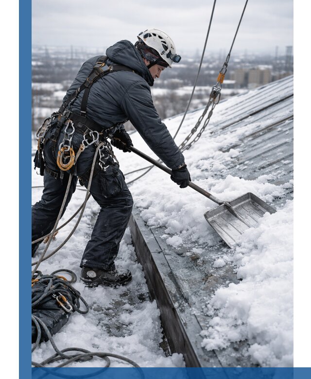 Профессиональная очистка кровли от снега и наледи в Сыктывкаре