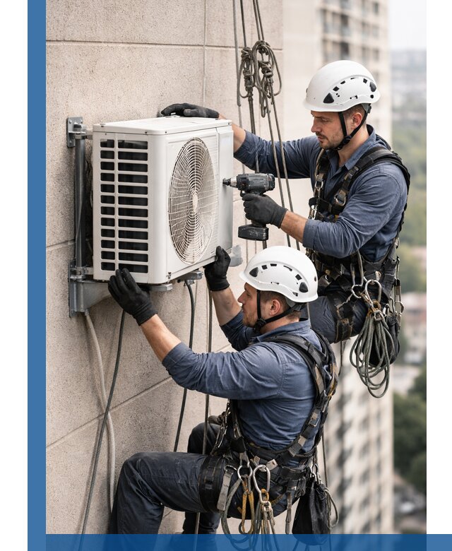 Монтаж внешнего блока кондиционера в Сыктывкаре установка и крепление