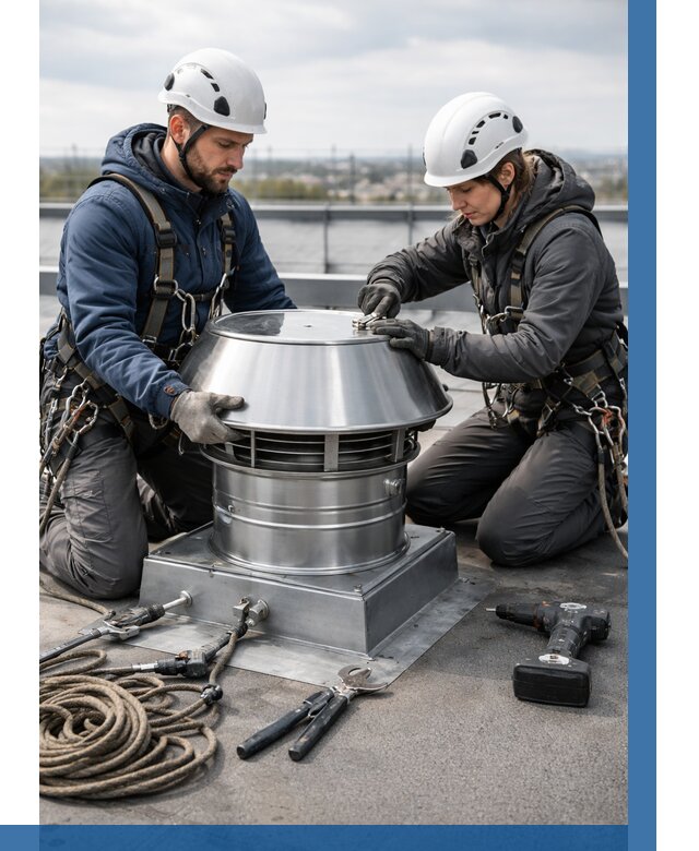 Установка дефлекторов на кровле в Сыктывкаре от 4640 р. | ВЫСОТНИК-Скт