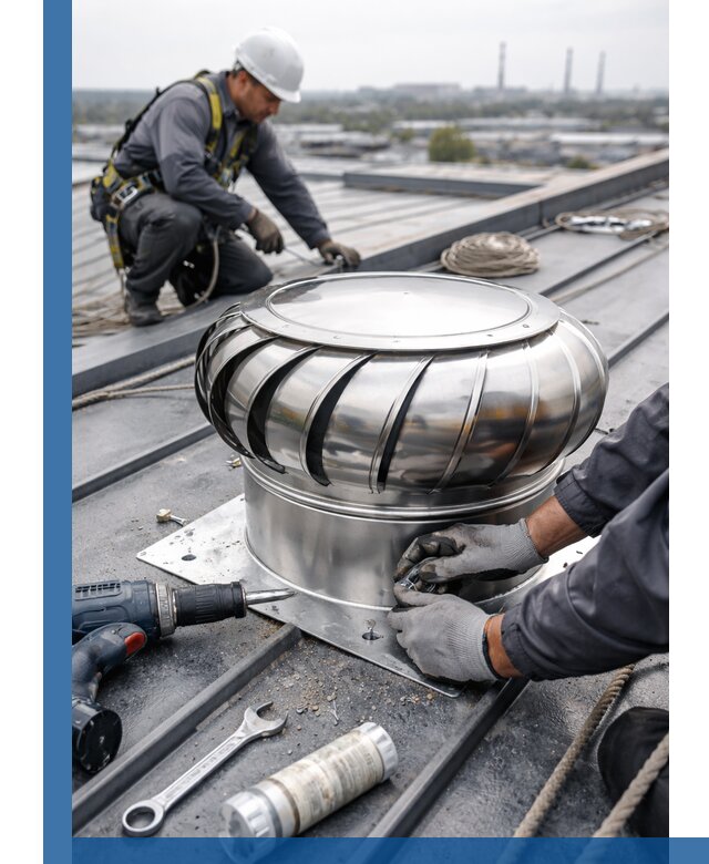 Установка дефлекторов на кровле в Сыктывкаре профессионально