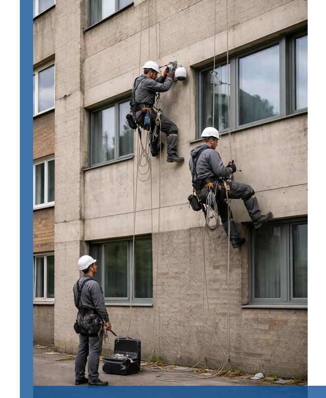 Монтаж фасадных камер видеонаблюдения в Сыктывкаре под ключ