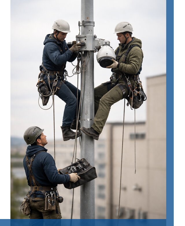 Установка видеокамер на мачте в Сыктывкаре от 8764 р. | ВЫСОТНИК-Скт