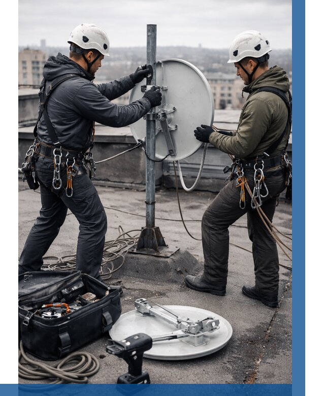 Демонтаж антенн на крыше в Сыктывкаре от 4640 р. | ВЫСОТНИК-Скт