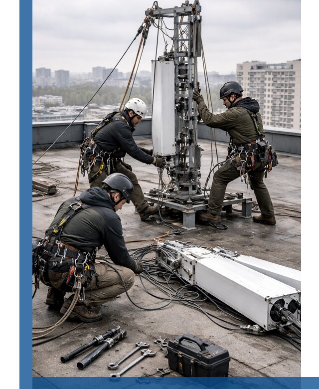 Демонтаж антенн на крыше зданий в Сыктывкаре с гарантией