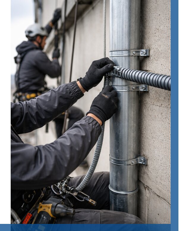 Монтаж гофры для кабеля в Сыктывкаре от 309 р. | ВЫСОТНИК-Скт