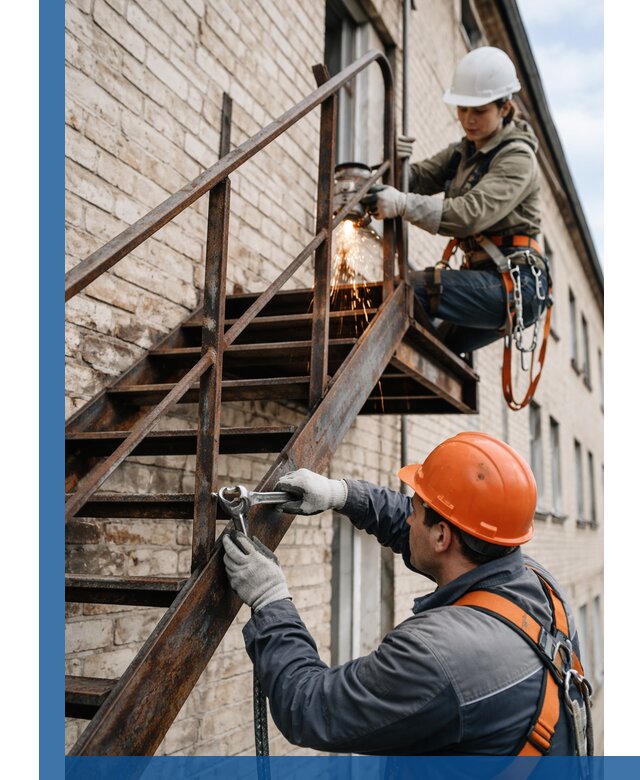 Ремонт и восстановление пожарных лестниц с выездом в Сыктывкаре