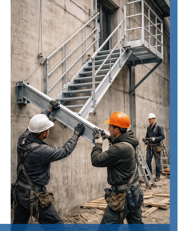 Монтаж металлических лестниц в Сыктывкаре от 15467 р. | ВЫСОТНИК-Скт