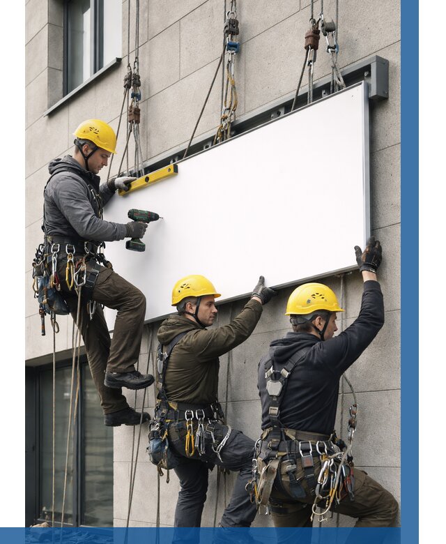 Монтаж рекламной вывески в Сыктывкаре от 8249 р. | ВЫСОТНИК-Скт