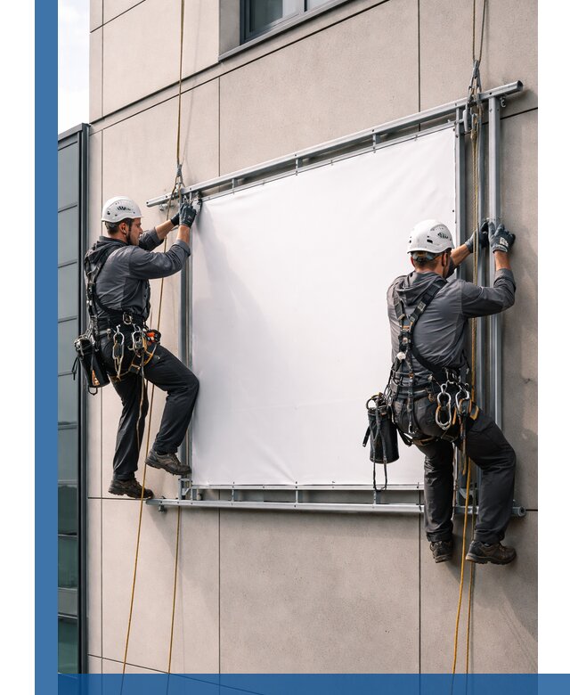 Монтаж наружной рекламной вывески в Сыктывкаре под ключ